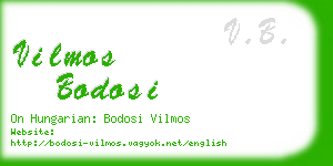 vilmos bodosi business card